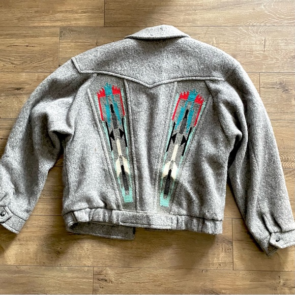 ❌SOLD❌Vintage 70s Chimayo Wool Bomber Jacket - Picture 2 of 9